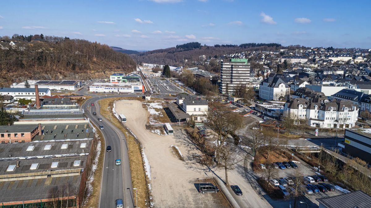 In diesem Bereich soll die Olper Innenstadt neu entwickelt und attraktiviert werden. von Stadt Olpe