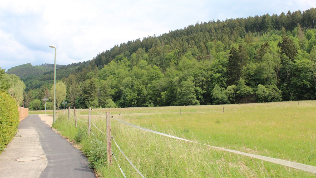 Am alten Sportplatz in Altenhundem soll ein neues Baugebiet für elf Einfamilienhäuser und ein Mehrfamilienhaus entstehen. von Stadt Lennestadt