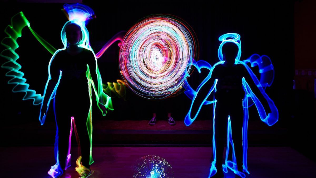 Lightpainting zielt auf die Kreativität der Teilnehmer ab. von privat