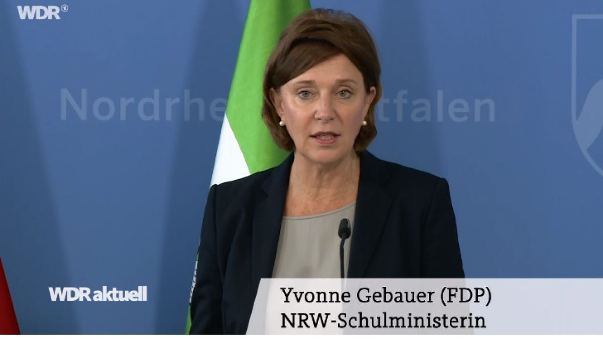 NRW-Schulministerin Yvonne Gebauer (FDP). von Screenshot WDR