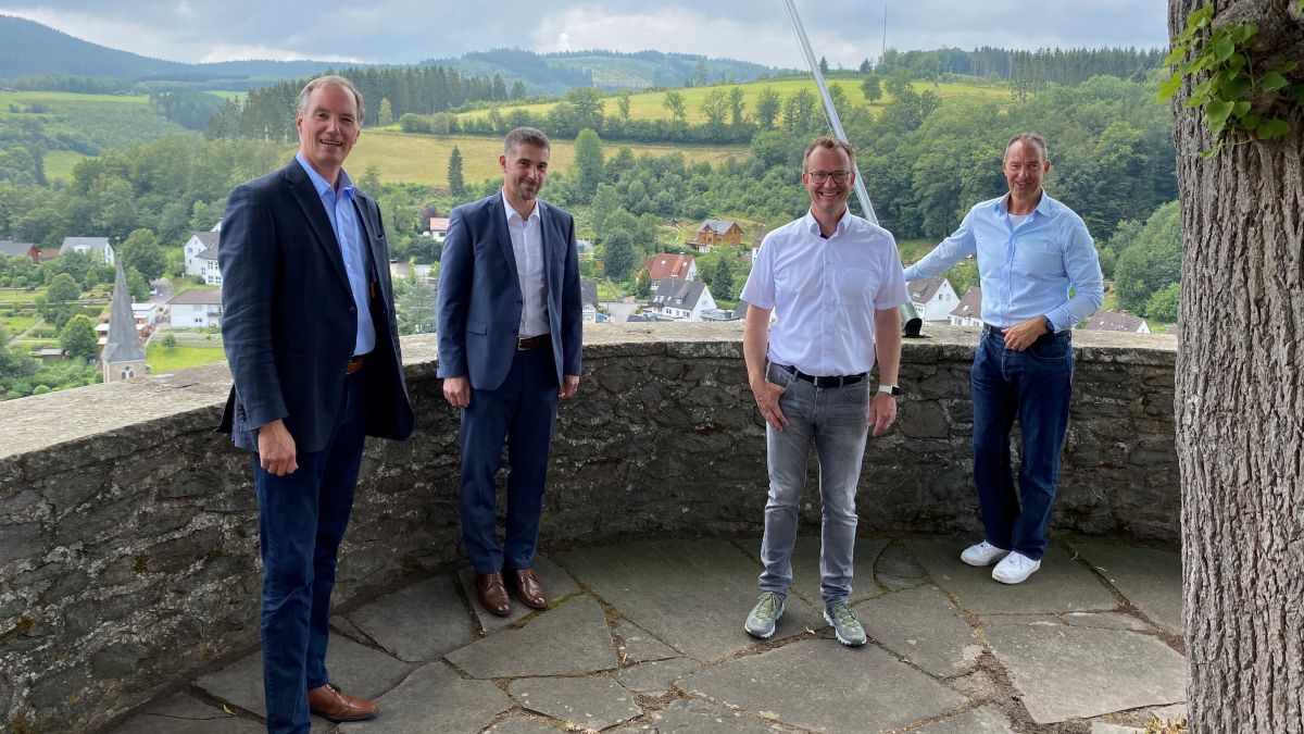 Die heimischen CDU-Politiker sagten ihre Unterstützung zu (von links): Matthias Heider, Guido Kaltenbach, Tobias Puspas, Jochen Ritter. von privat