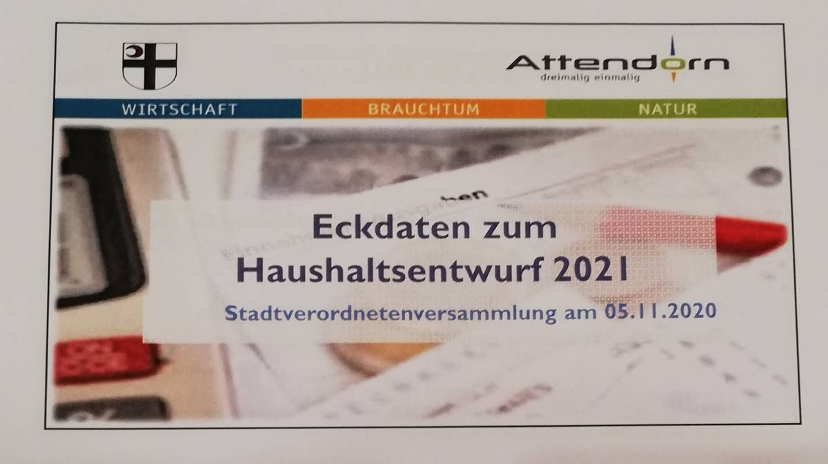 Haushaltsentwurf 2021 Attendorn von Hansestadt Attendorn