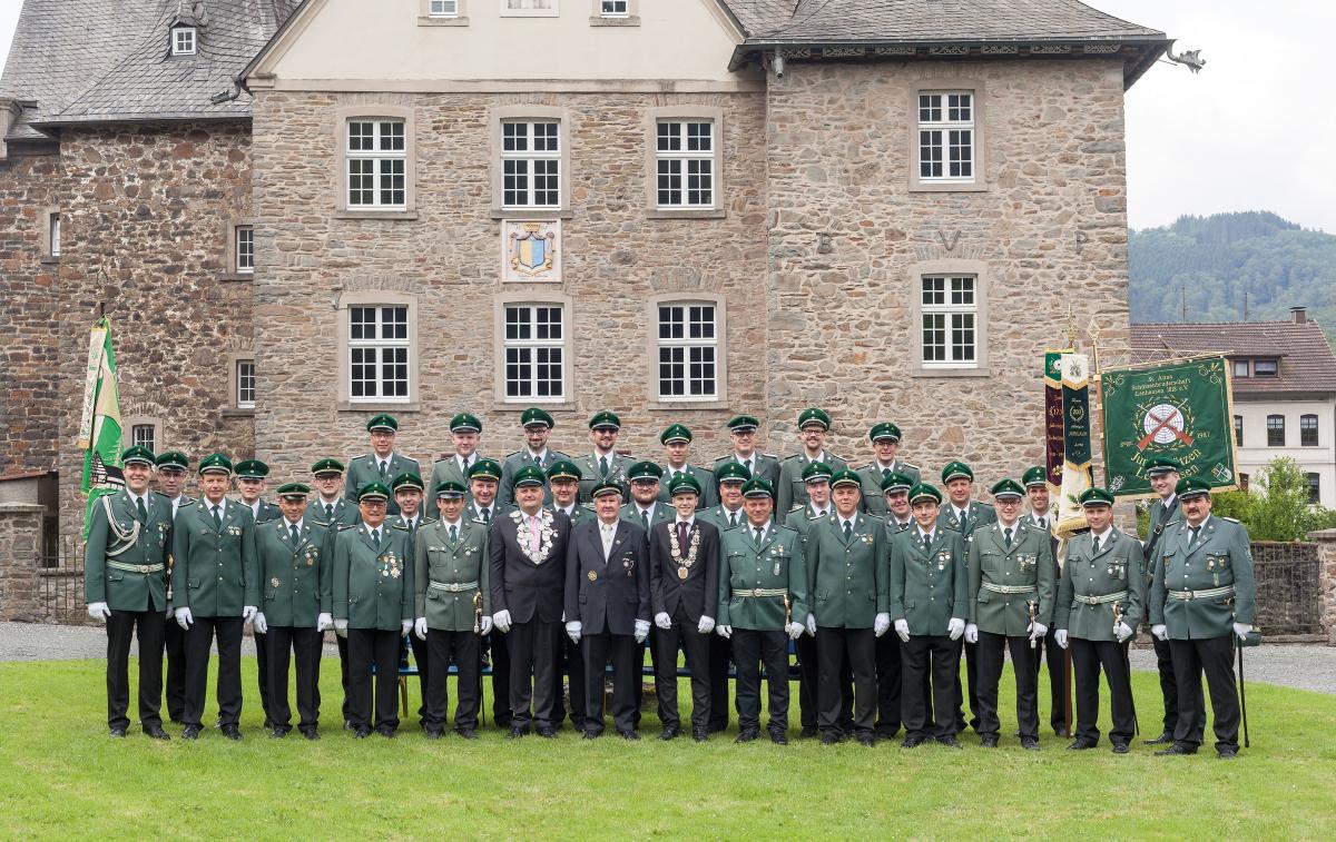 Der Vorstand, die Offiziere und die Majestäten der St. Anna-Schützenbruderschaft im Jahr 2018.  von privat