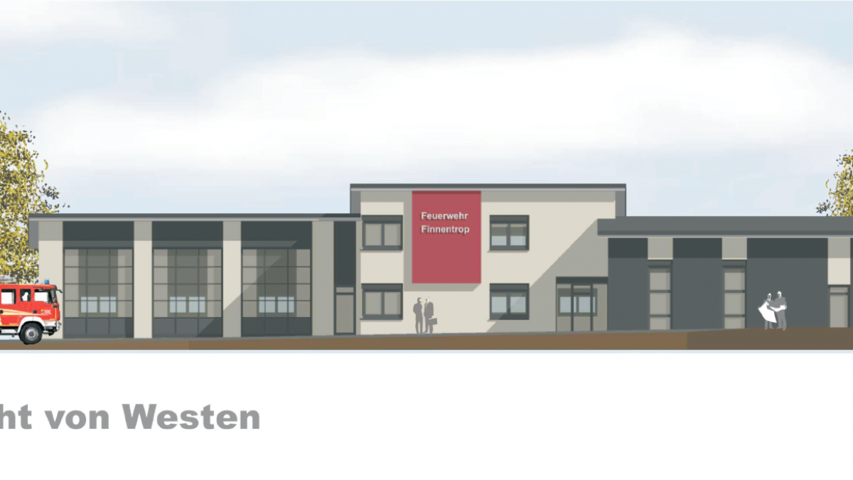 Im Herbst 2021 soll der Neubau des Feuerwehrhauses Finnentrop fertig sein. Hier der Entwurf.  von privat