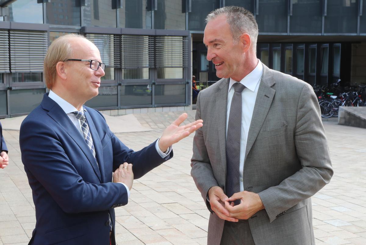 Der CDU-Landtagsabgeordnete Jochen Ritter und Landtagspräsident André Kuper (links). von privat