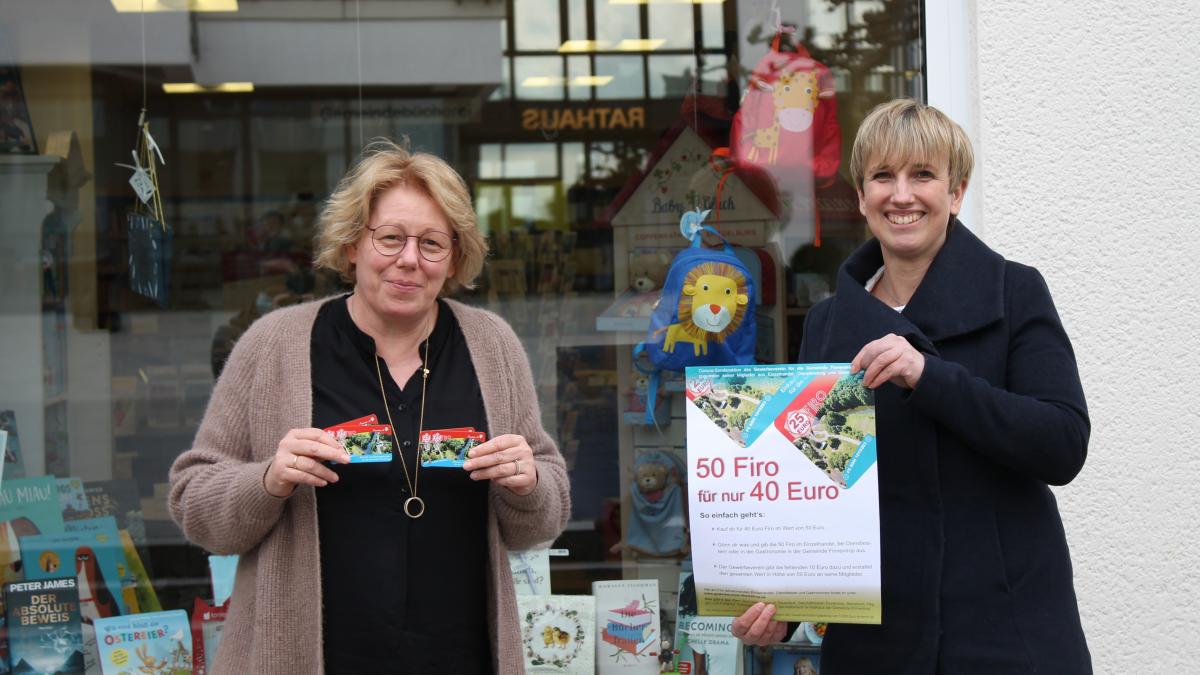 Uta Deitenberg (l.) und Simone Rohde vom Gewerbeverein für die Gemeinde Finnentrop stellen die Firo-Aktion vor. von privat