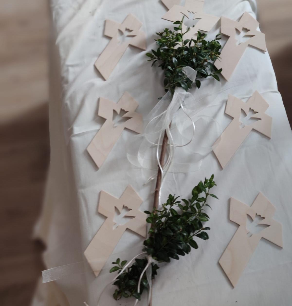 Die fertigen Palmsträuße. von privat