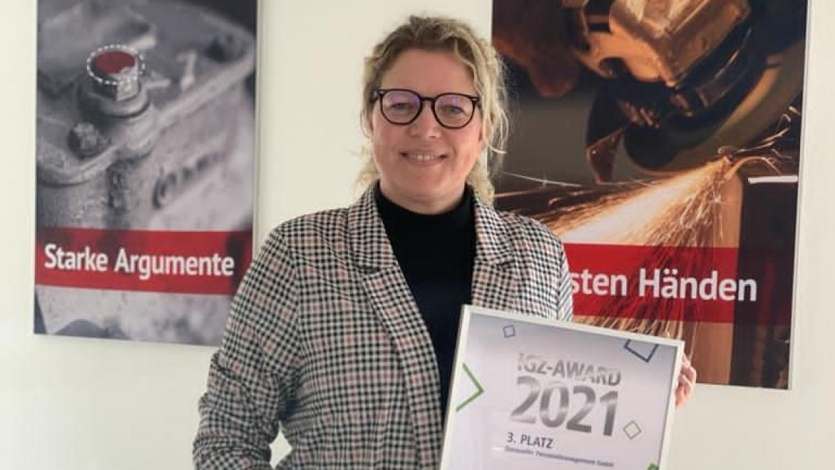 Nadine Dornseifer, Gründerin und Inhaberin der Dornseifer Personalmanagement GmbH, freute sich über die Auszeichnung. von privat