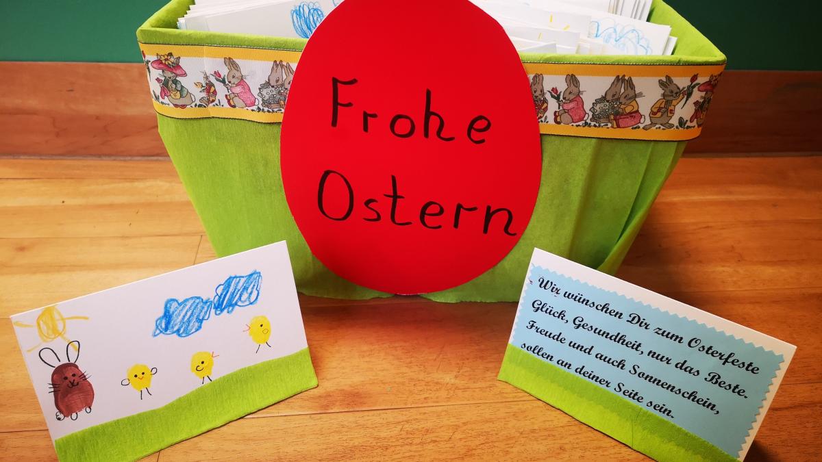 Der St. Marien Kindergarten Altenhundem sendete Ostergrüße an die Bewohner der pflegeeinrichtung Josefinum.  von privat