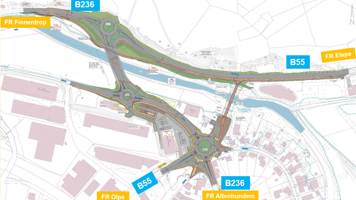 Diese Planung wurde in Grevenbrück 2019 vorgestellt. von Straßen.NRW