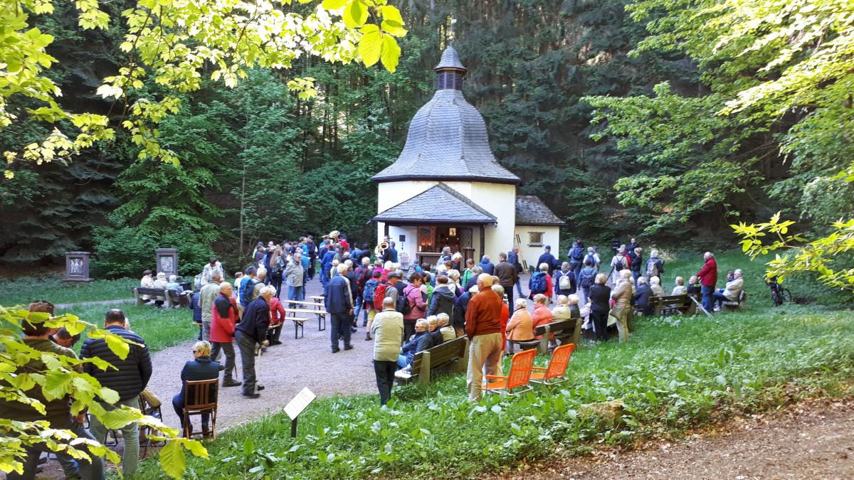 Der Gesangverein Rhode unternimmt traditionell eine Wallfahrt zur Kapelle Waldenburgb (Archivfoto). Diesmal findet nur ein Gottesdienst unter Corona-Bedingungen statt. von privat