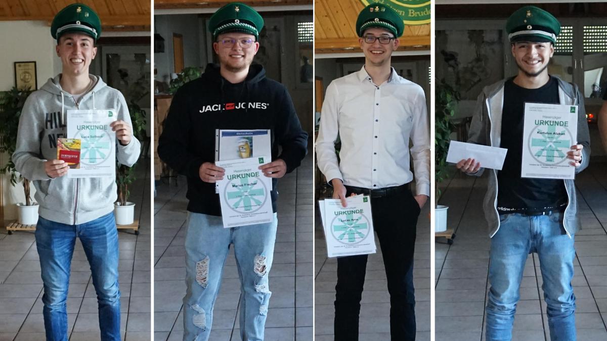Die Hasenjagd-Sieger (von links): Luca Sohlbach, Marius Fischer, Lukas Arns und Kurti Atakan. von privat