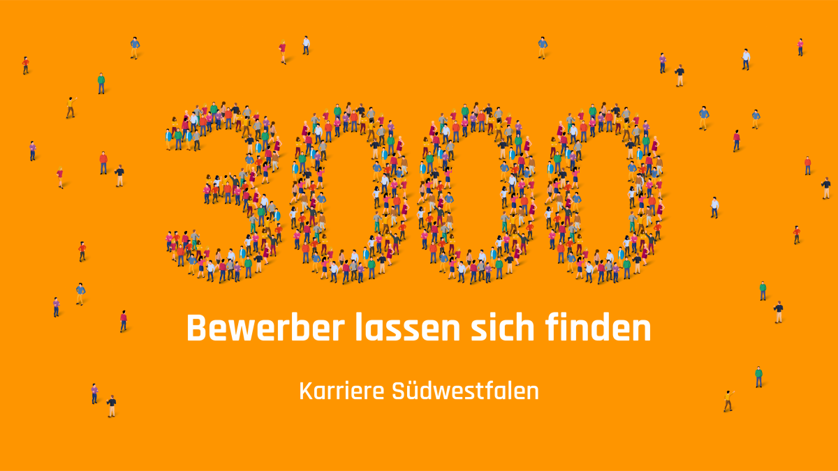 3.000 Bewerber sind bei Karriere Südwestfalen registriert. von ontavio