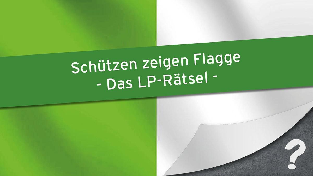 Grafik, Schützen zeigen Flagge, LP-Rätsel, Schützenfest-Aktion von Sophia Poggel