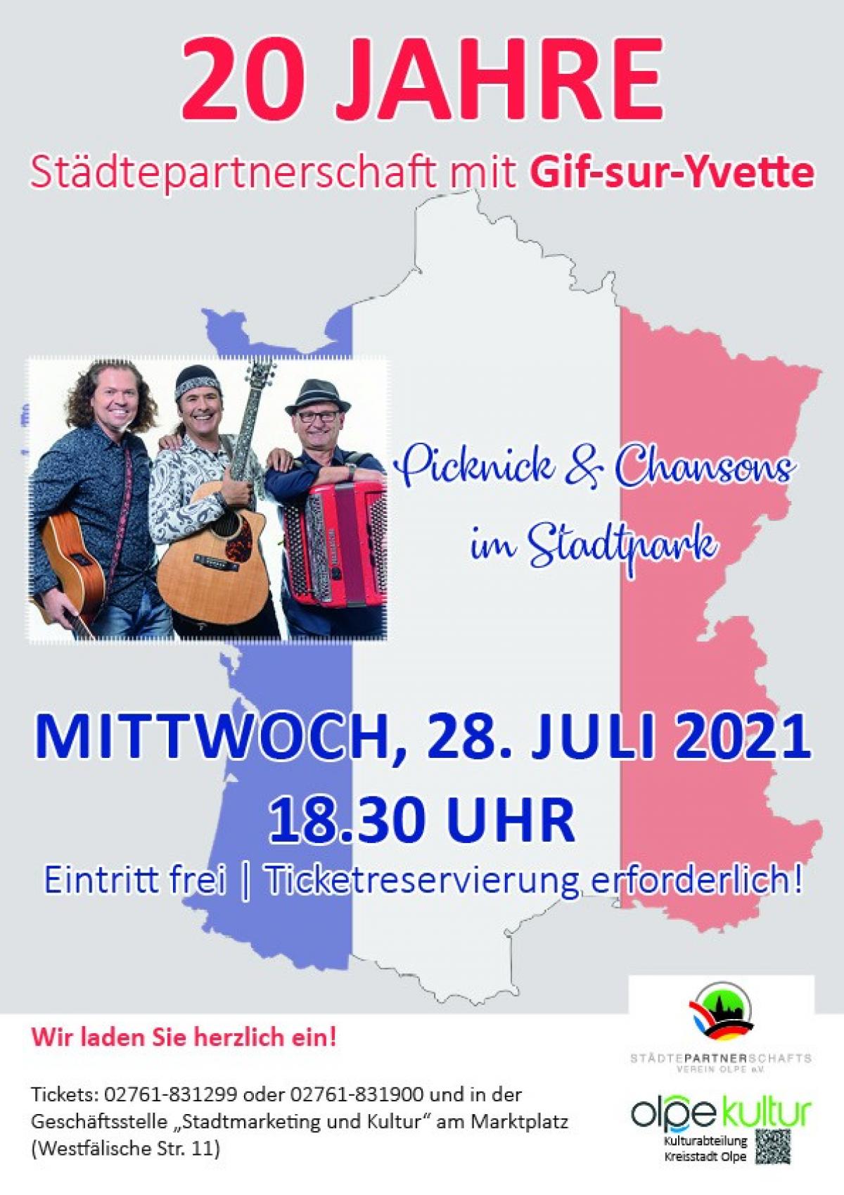 Das Konzert zur Feier des 20-jährigen Jubiläums findet im Olper Stadtpark statt. von privat