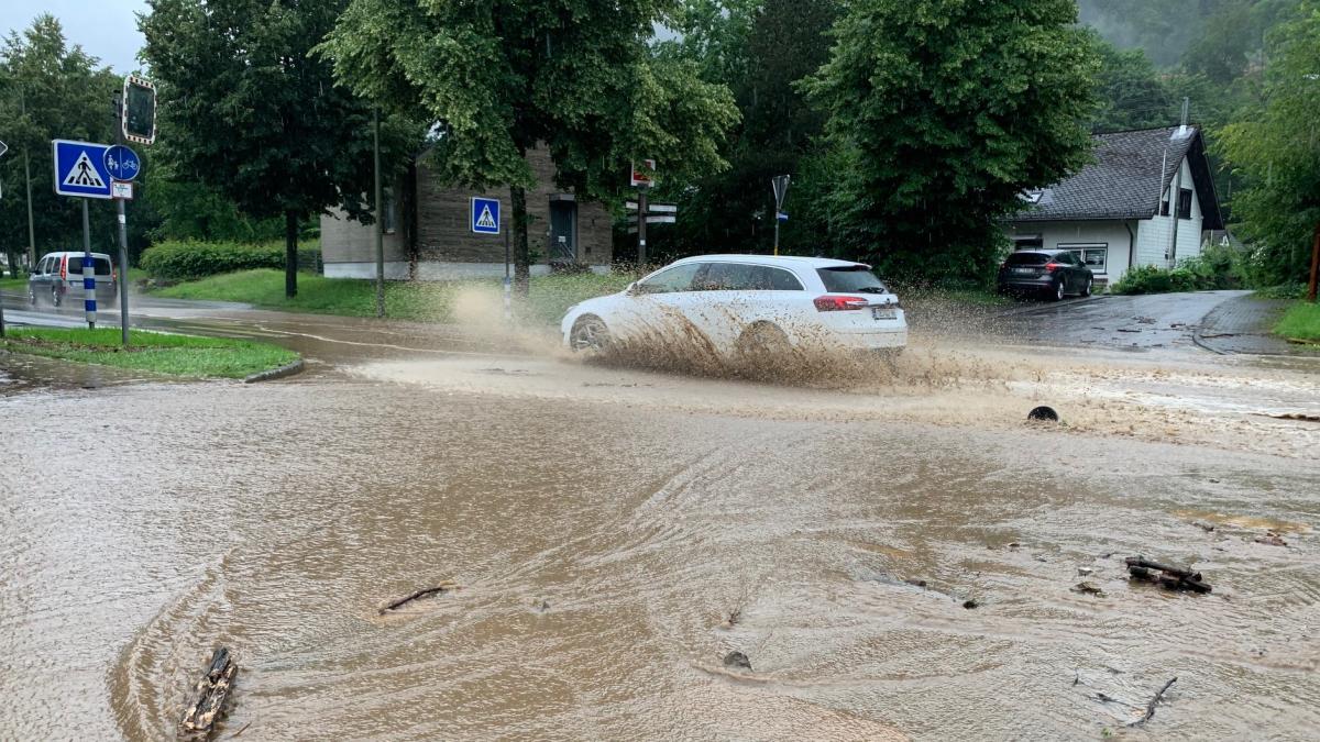 Symbolfoto: Hochwasser nach Starkregen am 14. Juli 2021 in Langenei. von privat