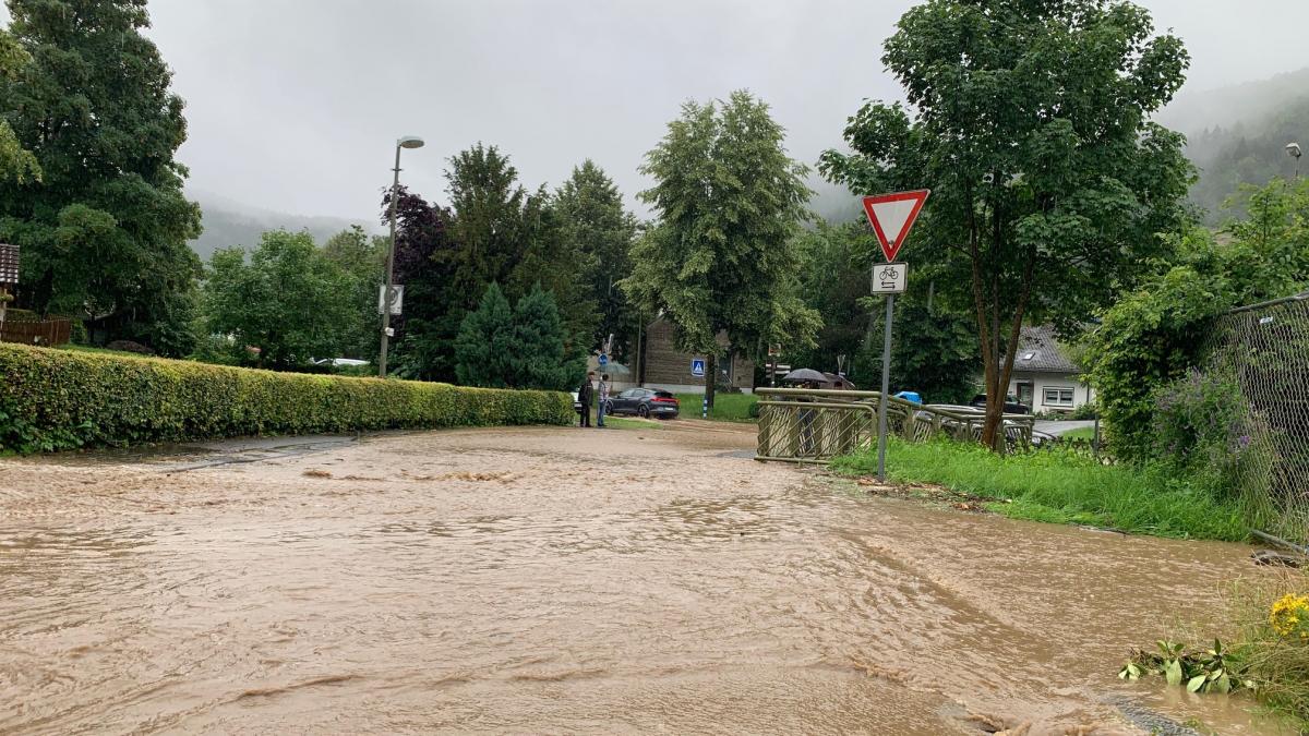 Ein Bild von dem Hochwasser am 14. Juli 2021 in Langenei. von privat