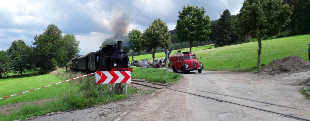 Anlässlich des Blaulichttages gab es auch Dampfzug-Sonderfahrten. von privat
