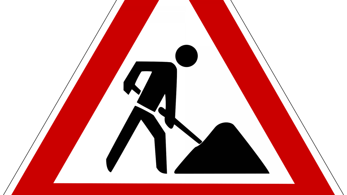 Baustelle, Straßensperre, Bauarbeiten, Verkehrsschild, Durchfahrt von Pixabay.com