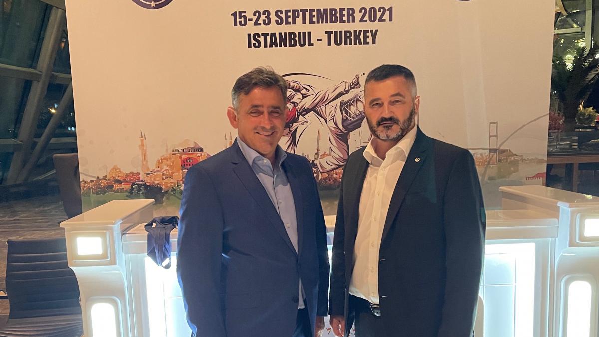 Sakis Pragalos ETU-Präsident (links) und Antonio Barbarino Generalsekretär. von privat