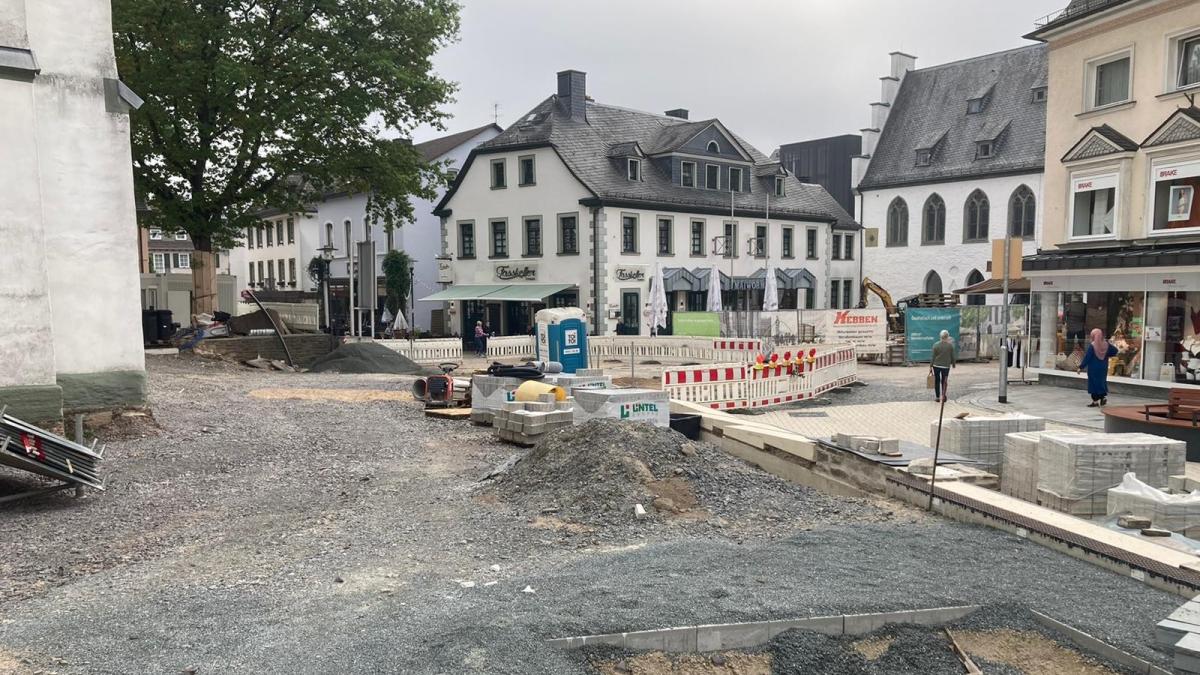 Die nächste Bauphase im Bereich Alter Markt und Kirchplatz beginnt am Dienstag, 28. September. von Hansestadt Attendorn