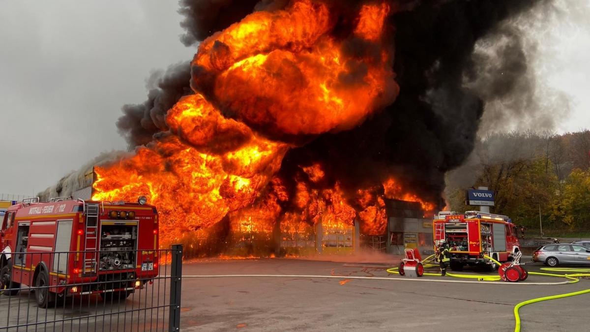 Großbrand bei Firma Dietrich in Gerlingen am 4. November 2021. von privat