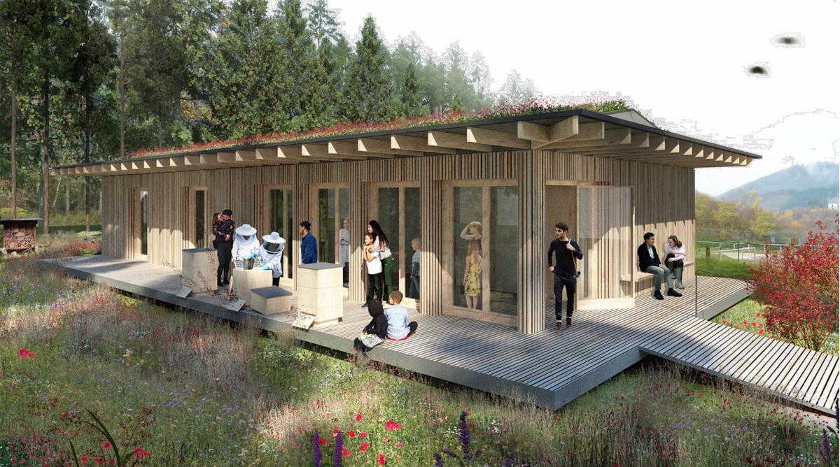 So könnte das neue Bieneninformationszentrum aussehen, das in Kirchhundem entstehen soll. von privat