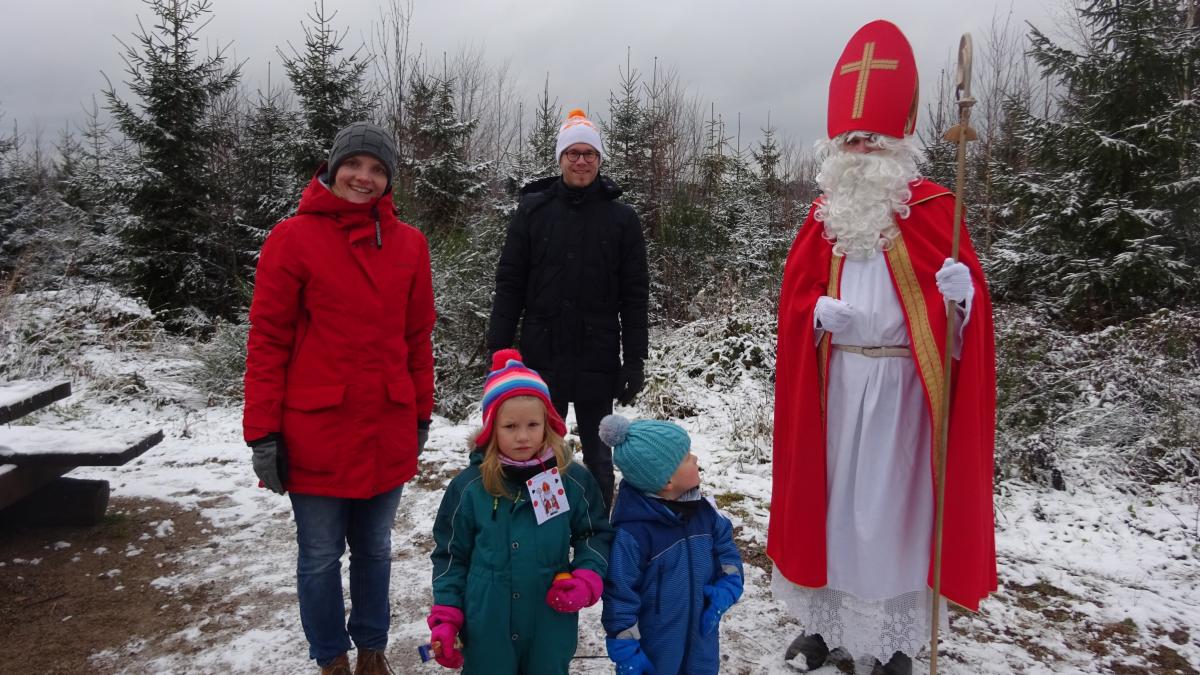 Als Highlight der Wanderung wartete der Nikolaus von privat