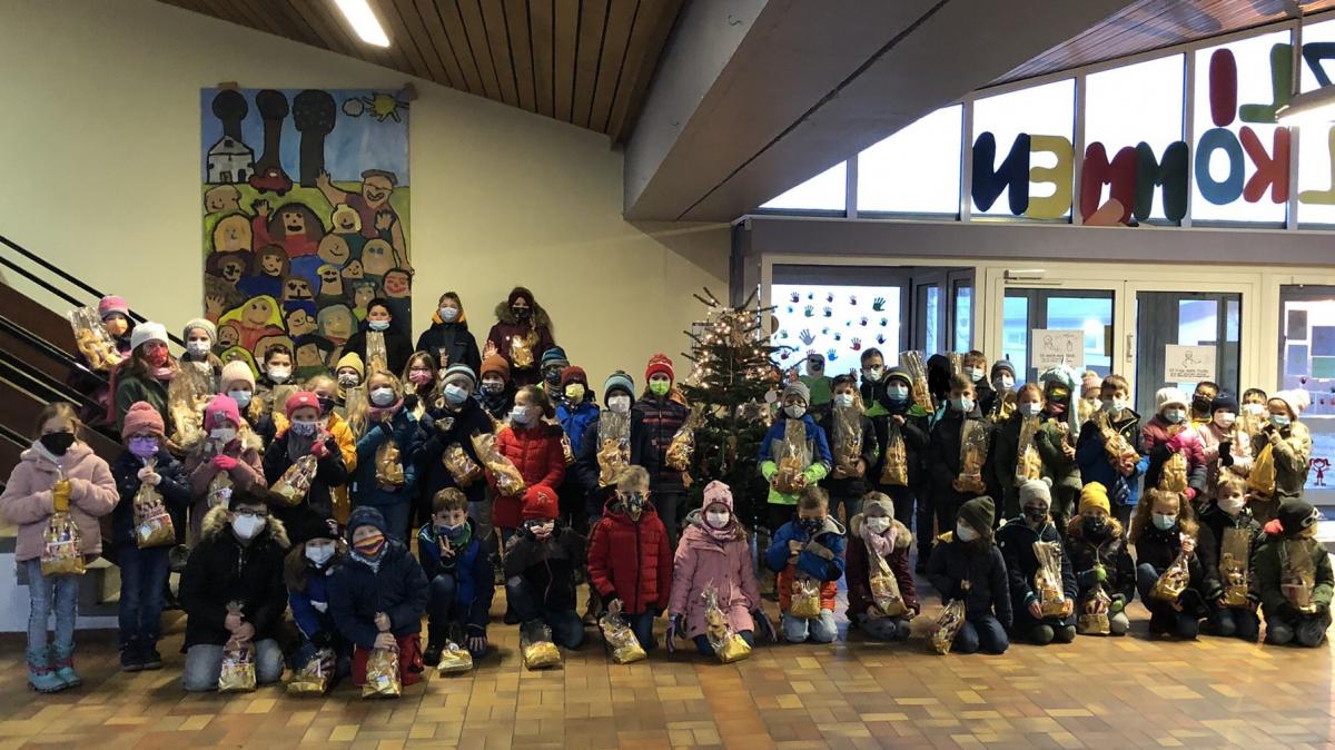 Die Kinder im Oedinger Kindergarten und der Grundschule freuten sich über die Nikolaustüten. von privat