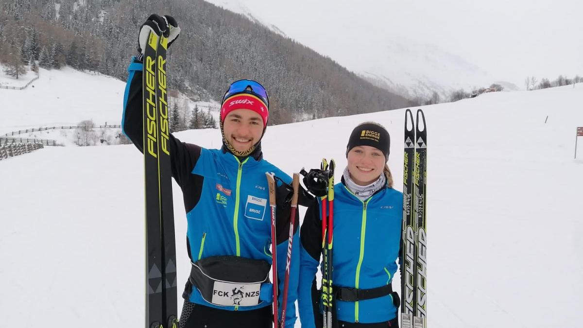Bereiteten sich in den italienischen Alpen auf die neue Saison vor: Benjamin Selter und Lara Kamp. von privat