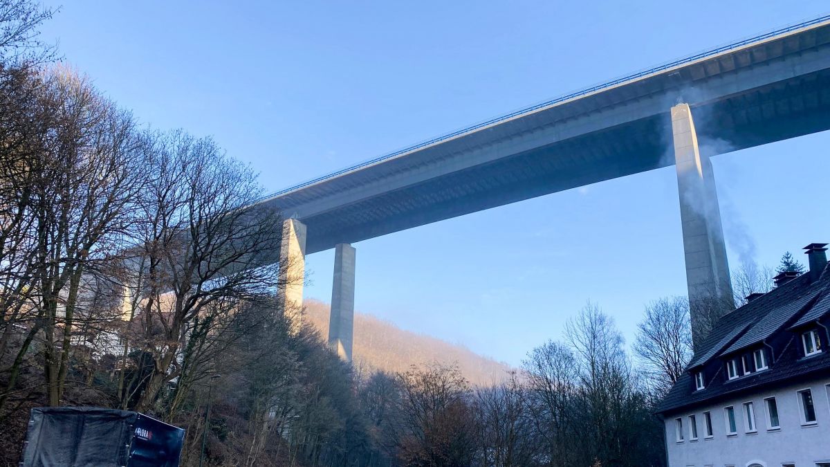 Die Talbrücke Rahmede kann laut Verkehrsminister Volker Wissing gesprengt werden. von Sven Prillwitz/Stadt Lüdenscheid