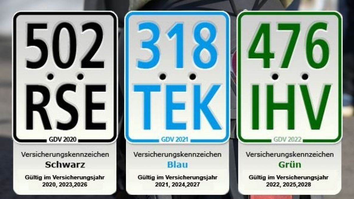 Jedes Jahr zum Stichtag 1. März benötigen Kleinkrafträder wie Roller und Mopeds einen neuen, gültigen Versicherungsnachweis. 2022 löst grün blau ab. von www.gdv.de