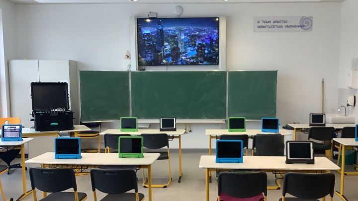 Ein digitaler Klassenraum in der Sekundarschule Olpe.