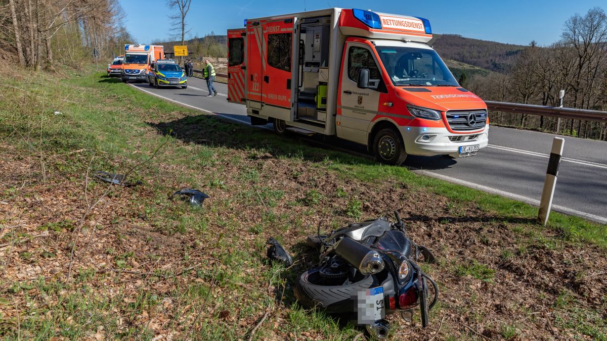 Motorrad-Unfall auf der Rahrbacher Höhe: Zwei Fahrer werden schwer verletzt