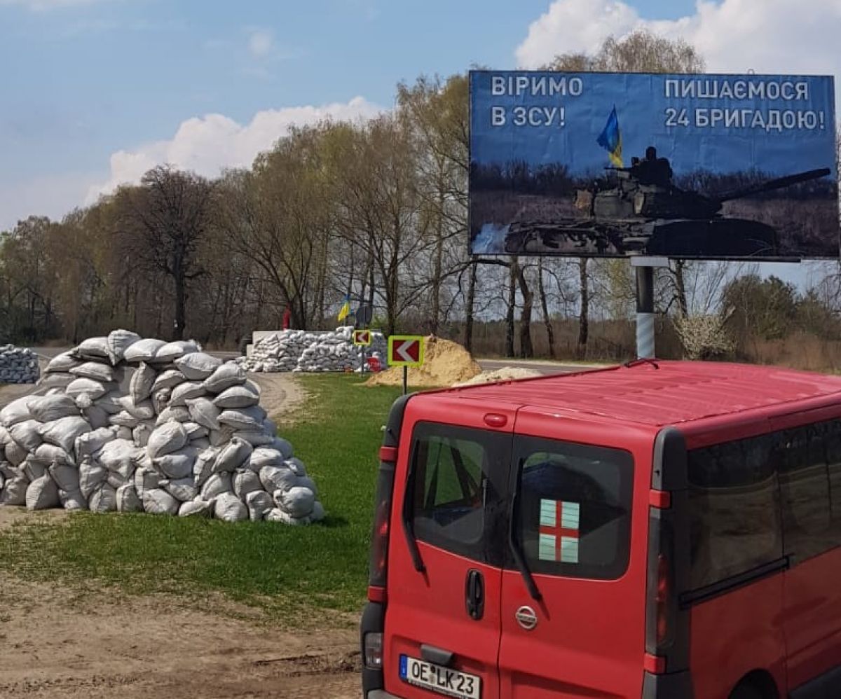 Auf dem Weg zur ukrainisch-polnischen Grenze. von privat