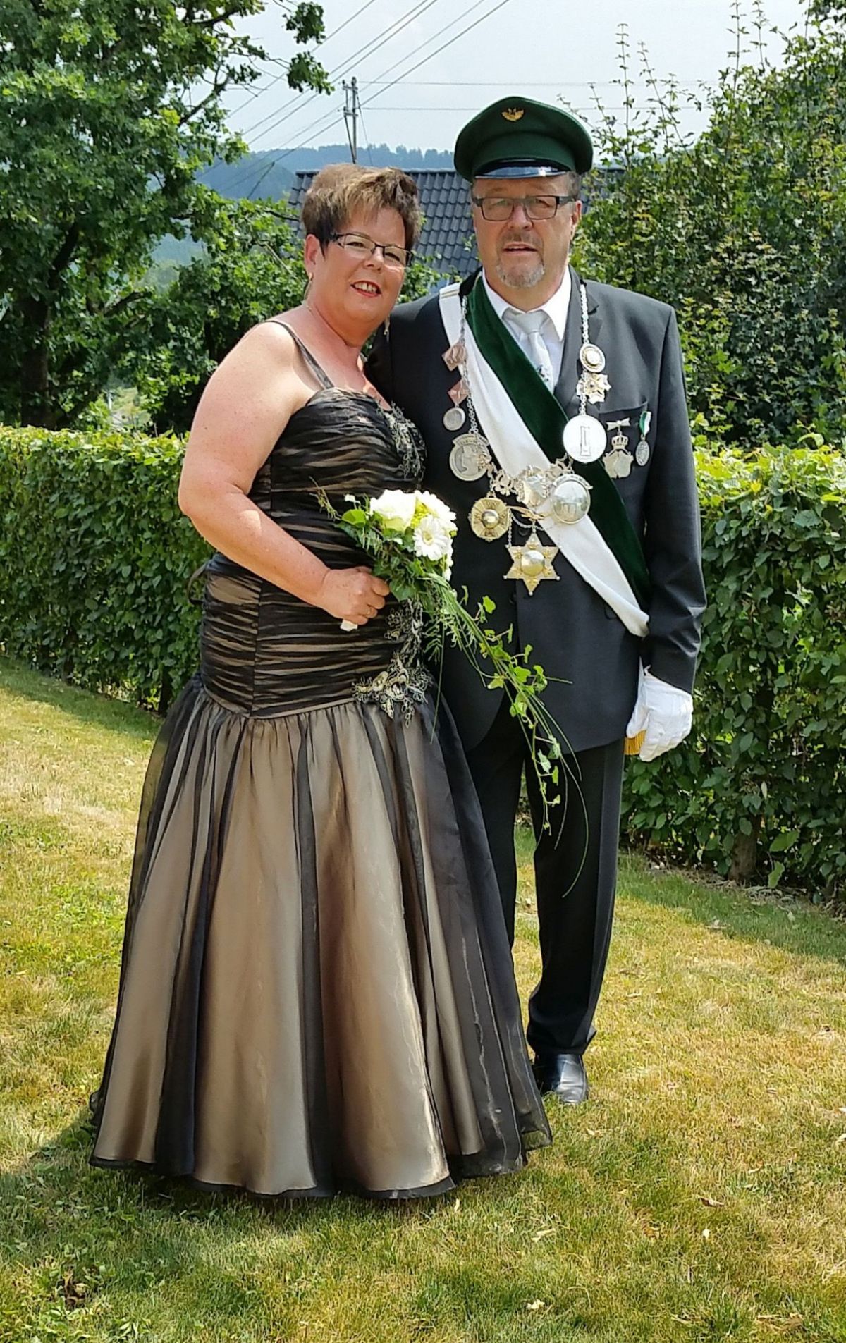 Für das Kaiserpaar Michael und Anne Terschlüsen endet am Schützenfestsamstag die siebenjährige Regentschaft. von privat