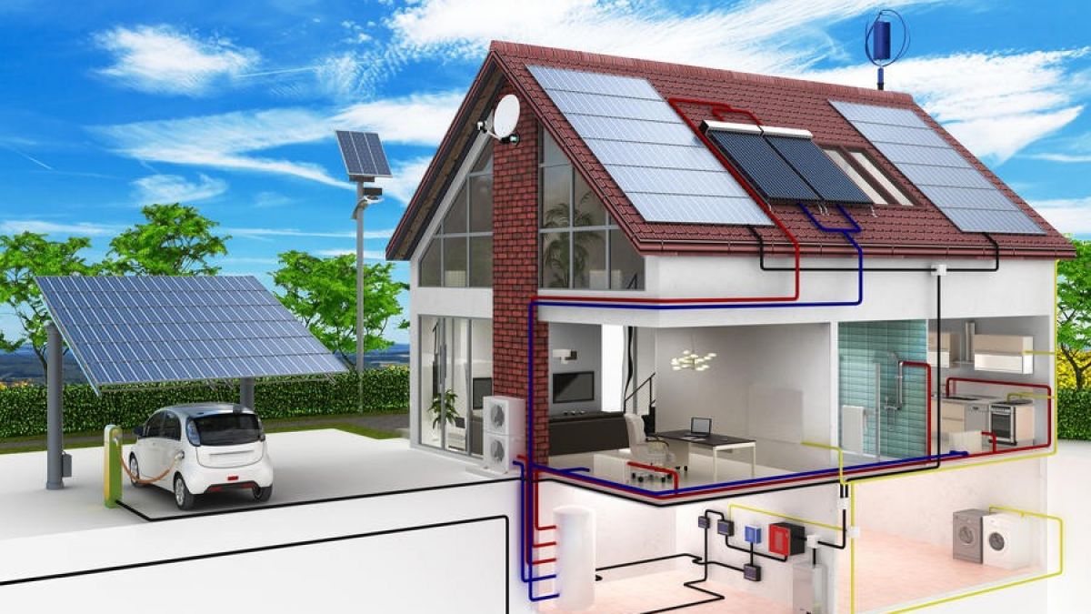 E-Auto, Photovoltaik und Wärmepumpe. Im Haus der Zukunft läuft alles elektrisch. Bei der Attendorner Energiemesse können sich Interessierte beraten lassen, was für ihr Eigenheim die beste Lösung ist. von Arsdigital, Fotolia