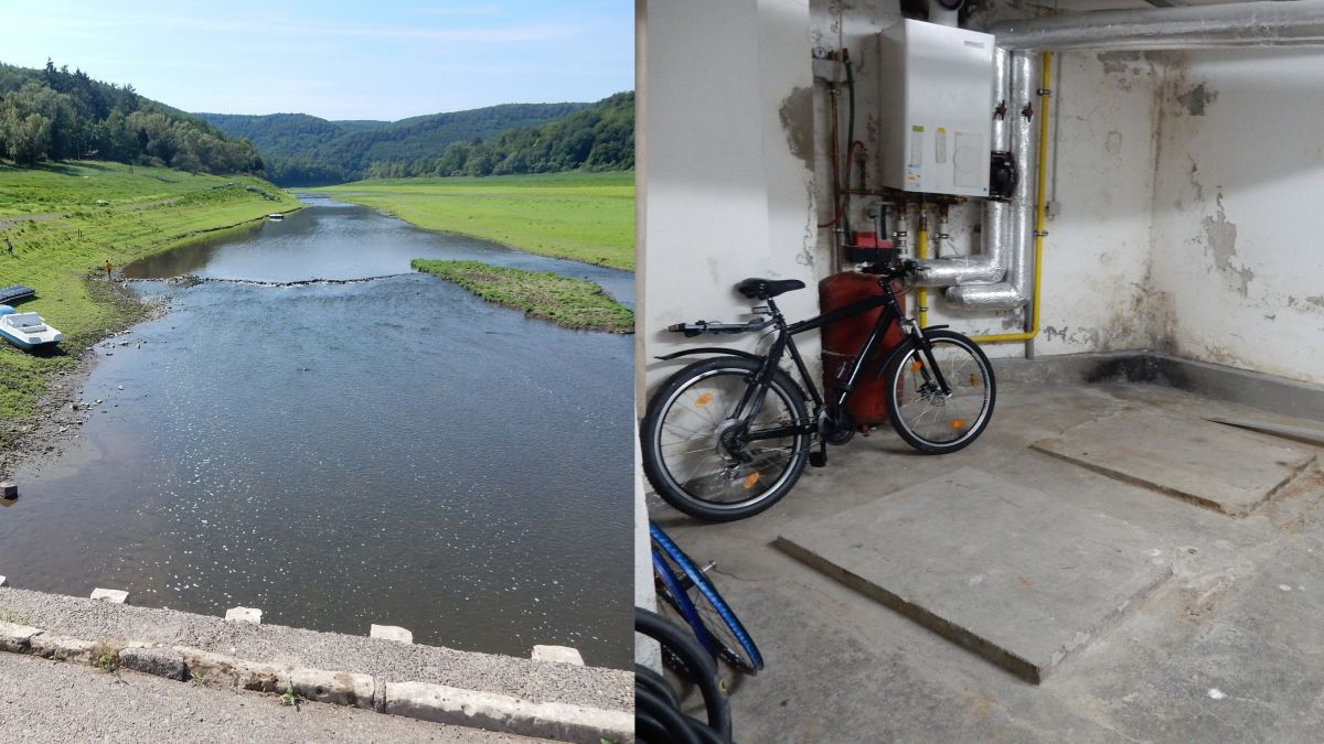 Ein interessanter Vergleich: Flüsse und die EiL-Fahrradwerkstatt sind derzeit ausgetrocknet und brauchen dringend wieder Zuflutt. von privat