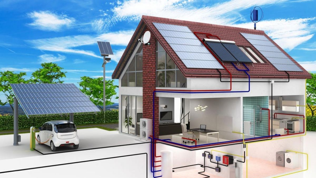 E-Auto, Photovoltaik und Wärmepumpe. Im Haus der Zukunft läuft alles elektrisch. Bei der Attendorner Energiemesse können sich Interessierte beraten lassen, was für ihr Eigenheim die beste Lösung ist. von Arsdigital, Fotolia