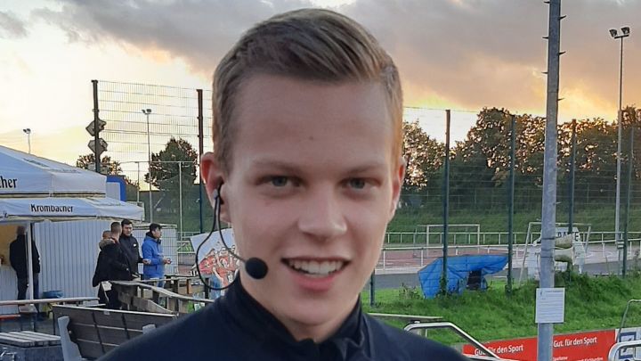 Lukas Valk pfeift mit 17 Jahren schon Landesliga-Partien.