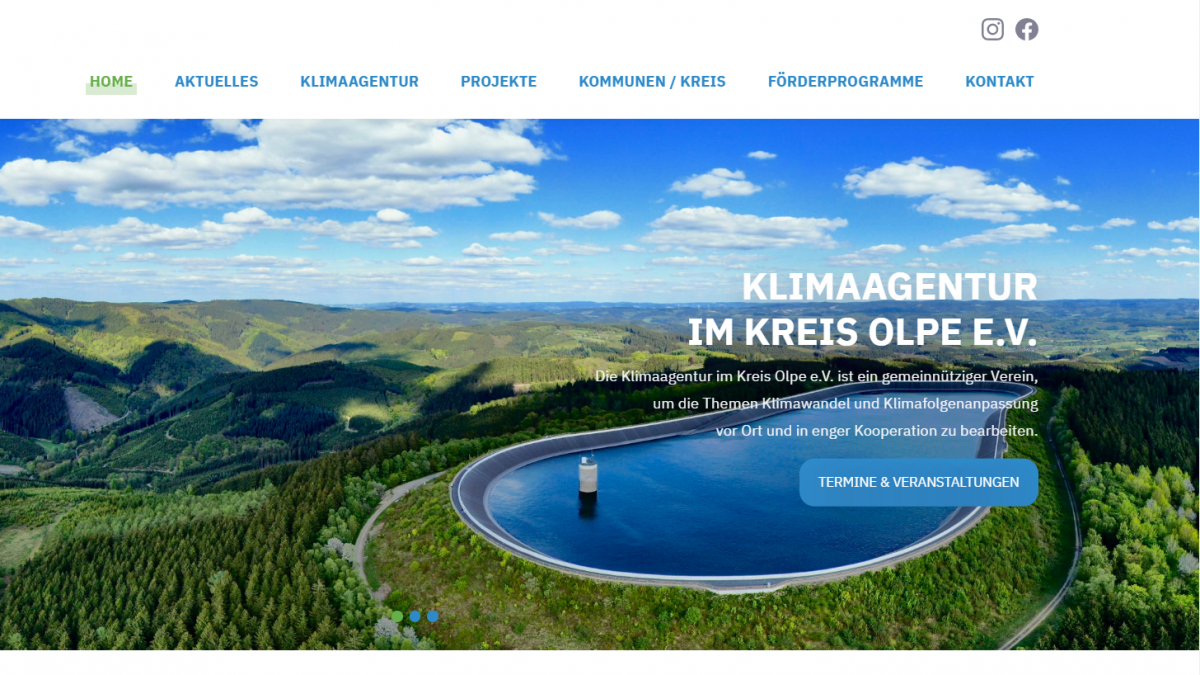 Die neue Homepage der Klimaagentur im Kreis Olpe. von privat