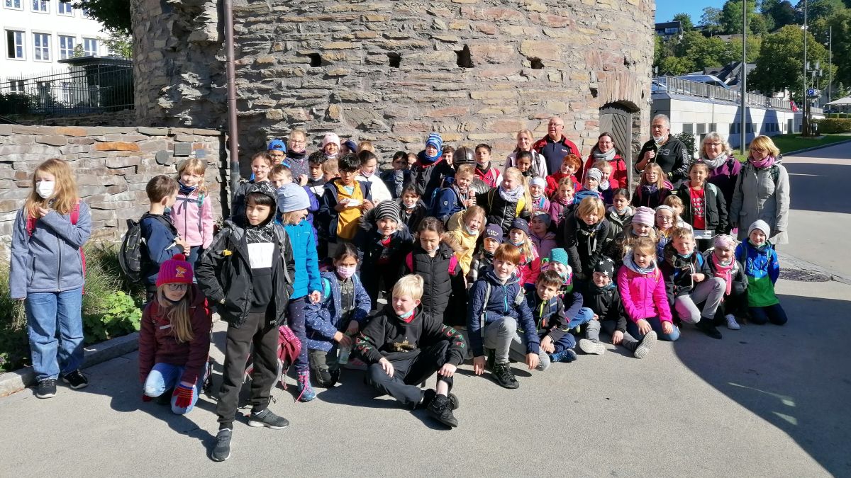 Die rund 60 Schüler erkundeten die Hansestadt Attendorn. von privat