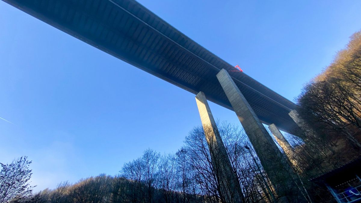 Die Talbrücke Rahmede wird demnächst gesprengt. von Sven Prillwitz/Stadt Lüdenscheid