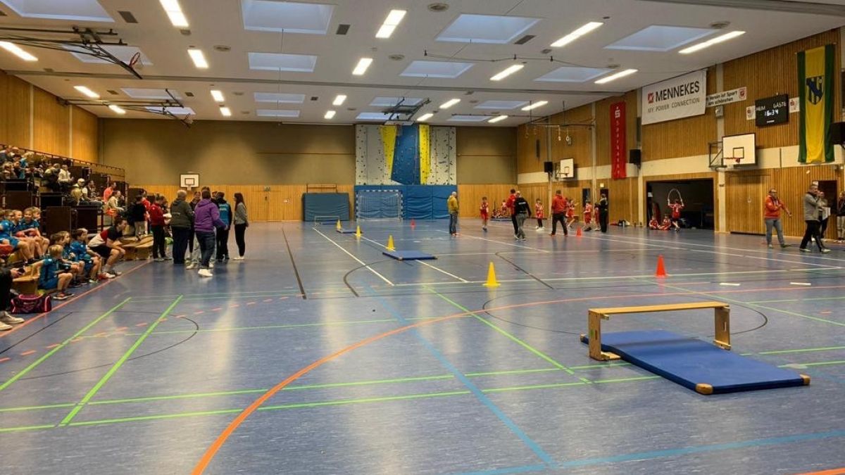 Der Vielseitigkeitstest der E-Jugend fand in der Turnhalle Auf'm Ohl in Meggen statt. von privat