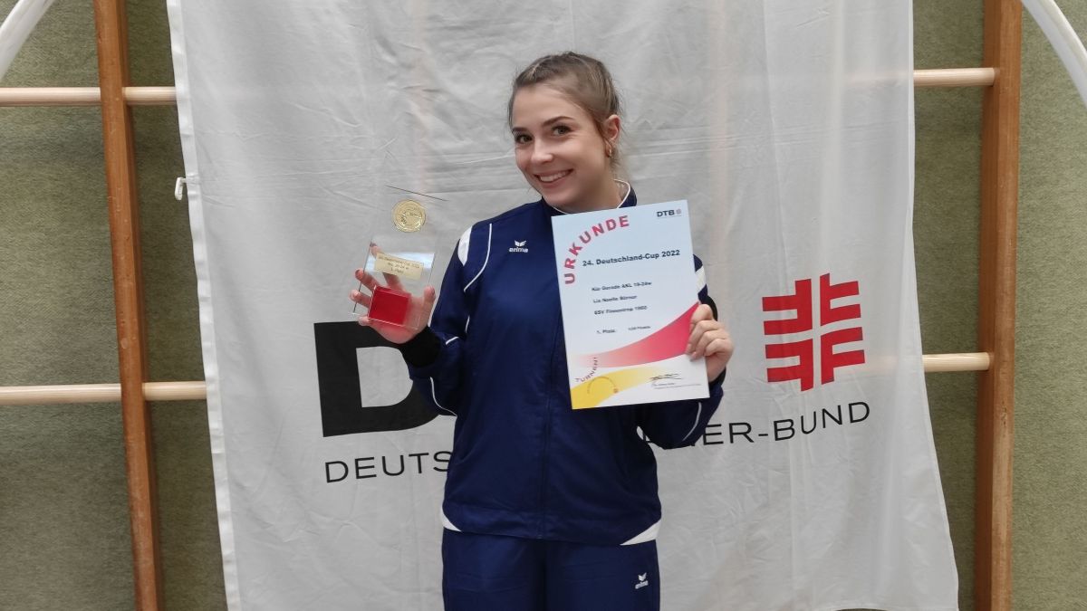 Rhönradturnerin Lia Noelle Boerner vom ESV Finnentrop gewann den Deutschland-Cup. von privat