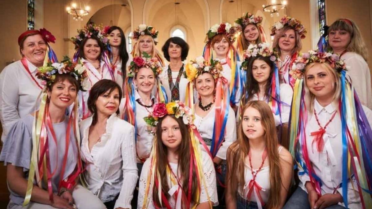 Der ukrainische Frauenchor singt in Silberg. von privat