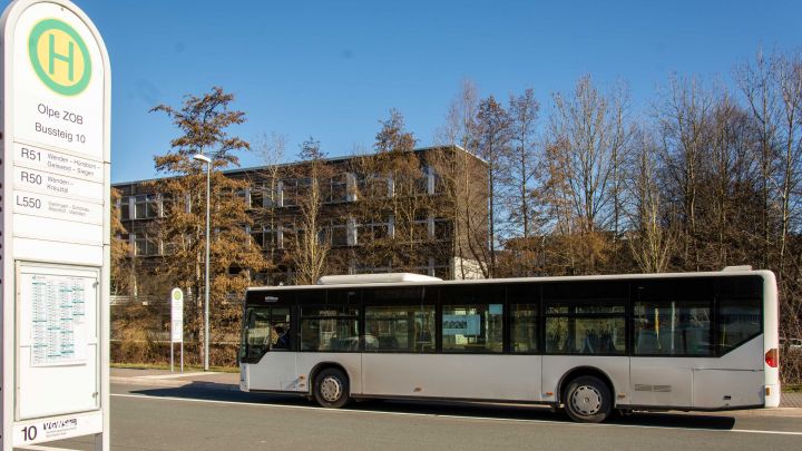 Archivfoto vom Olper Busbahnhof.