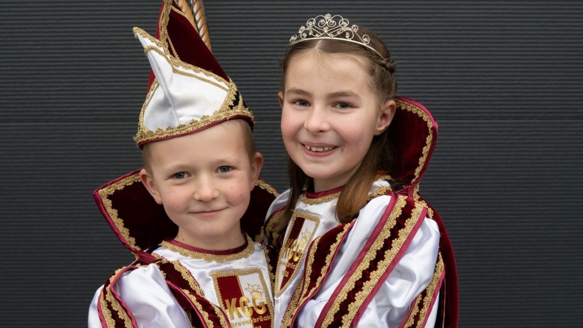 Das neue Grevenbrücker Kinderprinzenpaar Caspar I. (Wegner) und Mia I. (Willecke). von privat