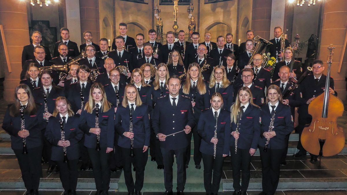 Der Feuerwehr-Musikzug freut sich auf die Konzerte in der Olper St. Martinus-Kirche. von privat
