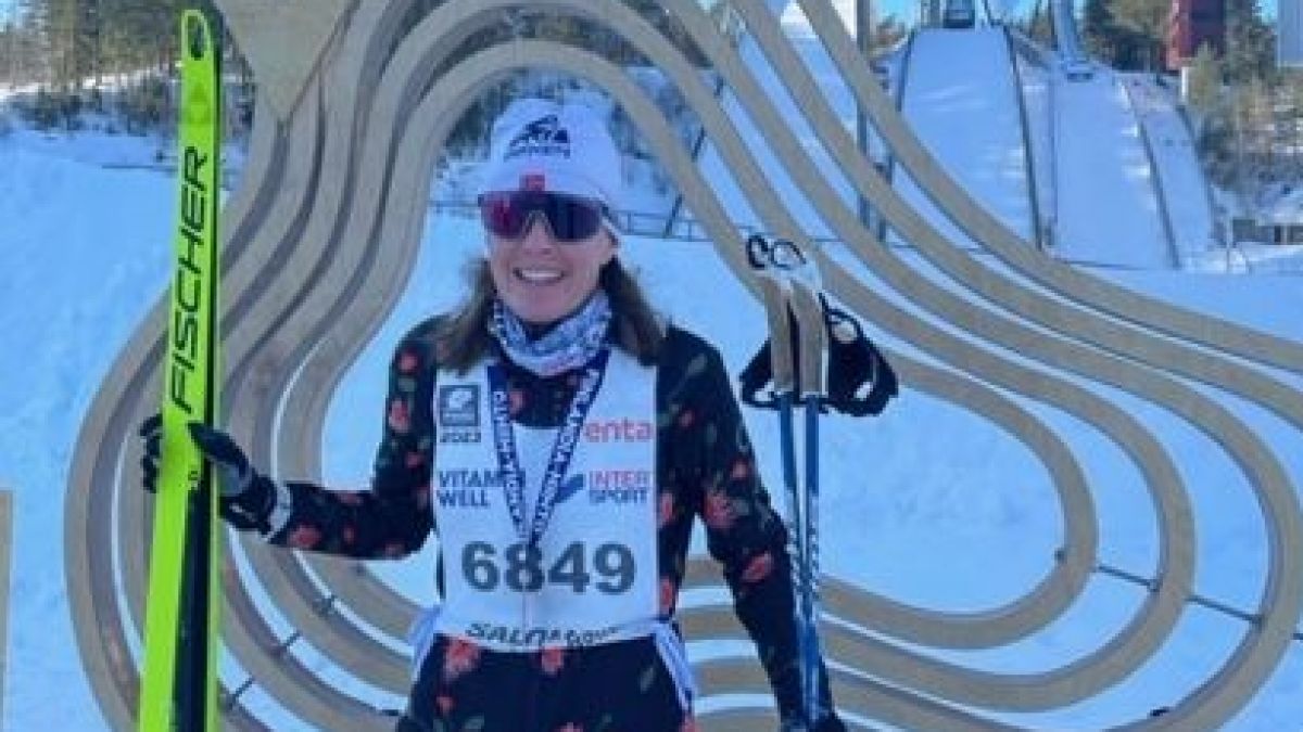 Einen tollen sechsten Platz erreichte Carmen Otto beim Skimarathon in Finnland. von privat